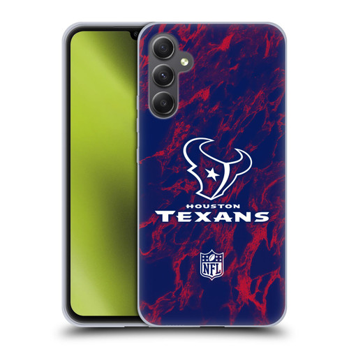 NFL Houston Texans Graphics Coloured Marble Soft Gel Case for Samsung Galaxy A34 5G