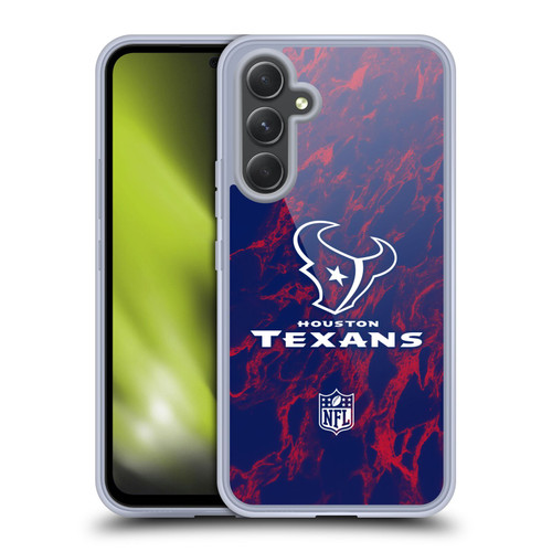 NFL Houston Texans Graphics Coloured Marble Soft Gel Case for Samsung Galaxy A54 5G