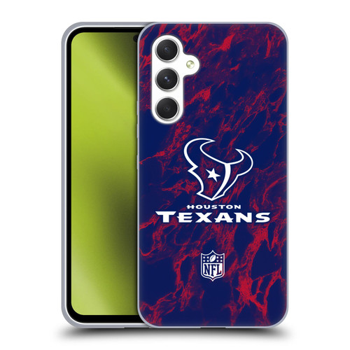 NFL Houston Texans Graphics Coloured Marble Soft Gel Case for Samsung Galaxy A54 5G