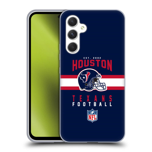 NFL Houston Texans Graphics Helmet Typography Soft Gel Case for Samsung Galaxy A54 5G