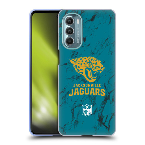 NFL Jacksonville Jaguars Graphics Coloured Marble Soft Gel Case for Motorola Moto G Stylus 5G (2022)