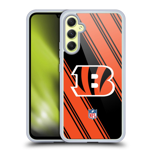 NFL Cincinnati Bengals Artwork Stripes Soft Gel Case for Samsung Galaxy A34 5G