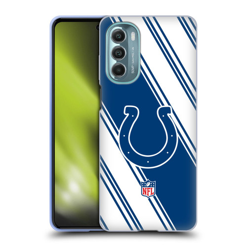 NFL Indianapolis Colts Artwork Stripes Soft Gel Case for Motorola Moto G Stylus 5G (2022)