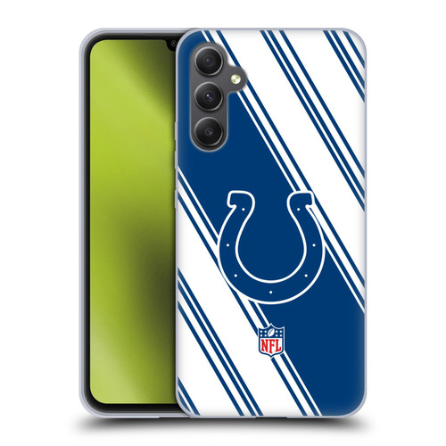 NFL Indianapolis Colts Artwork Stripes Soft Gel Case for Samsung Galaxy A34 5G