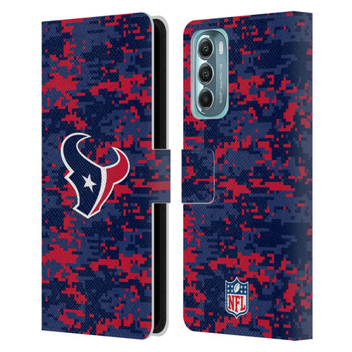 NFL Houston Texans Graphics Digital Camouflage Leather Book Wallet Case Cover For Motorola Moto G Stylus 5G (2022)