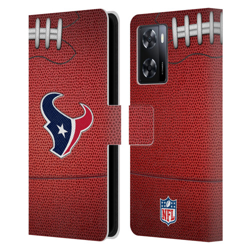 NFL Houston Texans Graphics Football Leather Book Wallet Case Cover For OPPO A57s