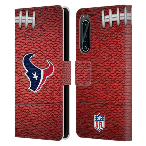 NFL Houston Texans Graphics Football Leather Book Wallet Case Cover For Sony Xperia 5 IV