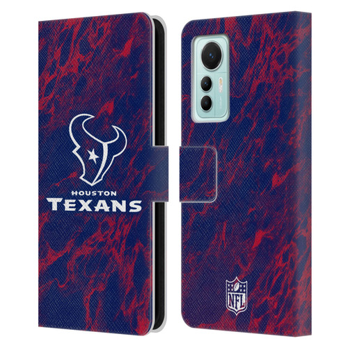NFL Houston Texans Graphics Coloured Marble Leather Book Wallet Case Cover For Xiaomi 12 Lite