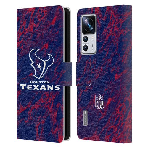 NFL Houston Texans Graphics Coloured Marble Leather Book Wallet Case Cover For Xiaomi 12T Pro