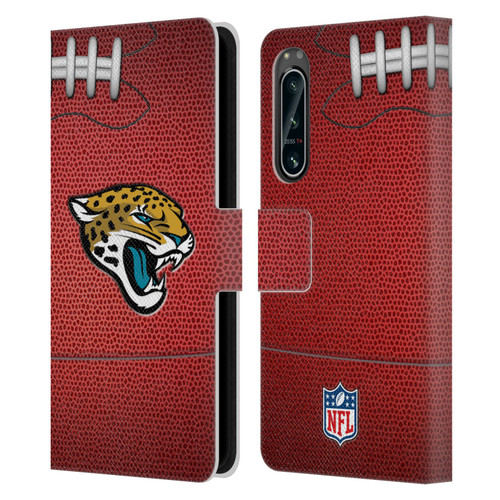 NFL Jacksonville Jaguars Graphics Football Leather Book Wallet Case Cover For Sony Xperia 5 IV