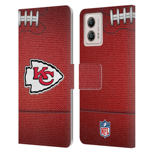 NFL Kansas City Chiefs Graphics Football Leather Book Wallet Case Cover For Motorola Moto G53 5G