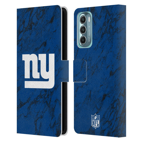 NFL New York Giants Graphics Coloured Marble Leather Book Wallet Case Cover For Motorola Moto G Stylus 5G (2022)