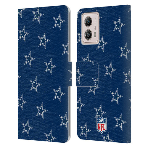 NFL Dallas Cowboys Artwork Patterns Leather Book Wallet Case Cover For Motorola Moto G53 5G
