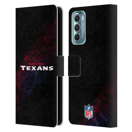 NFL Houston Texans Logo Blur Leather Book Wallet Case Cover For Motorola Moto G Stylus 5G (2022)