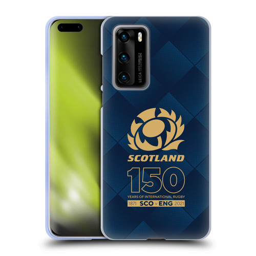 Scotland Rugby 150th Anniversary Halftone Soft Gel Case for Huawei P40 5G