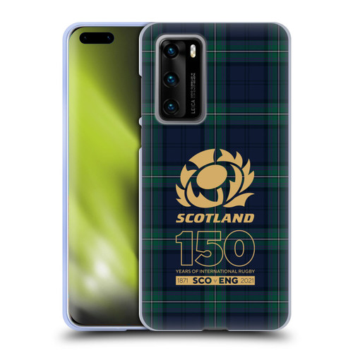 Scotland Rugby 150th Anniversary Tartan Soft Gel Case for Huawei P40 5G