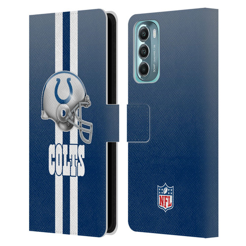 NFL Indianapolis Colts Logo Helmet Leather Book Wallet Case Cover For Motorola Moto G Stylus 5G (2022)