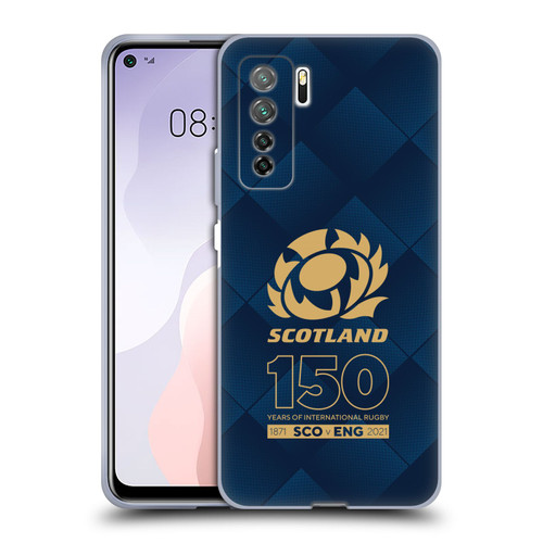 Scotland Rugby 150th Anniversary Halftone Soft Gel Case for Huawei Nova 7 SE/P40 Lite 5G