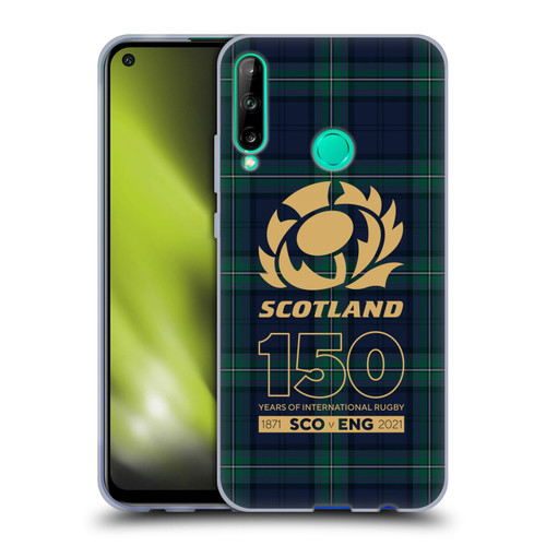 Scotland Rugby 150th Anniversary Tartan Soft Gel Case for Huawei P40 lite E