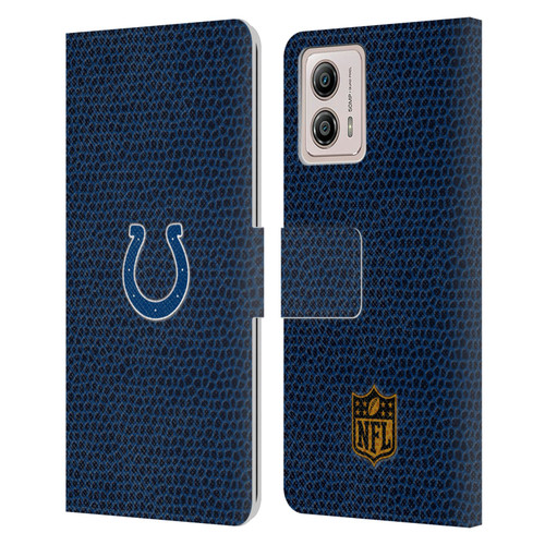 NFL Indianapolis Colts Logo Football Leather Book Wallet Case Cover For Motorola Moto G53 5G