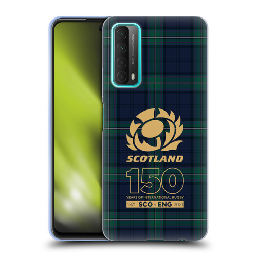 Scotland Rugby 150th Anniversary Tartan Soft Gel Case for Huawei P Smart (2021)
