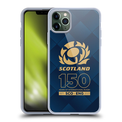 Scotland Rugby 150th Anniversary Halftone Soft Gel Case for Apple iPhone 11 Pro Max