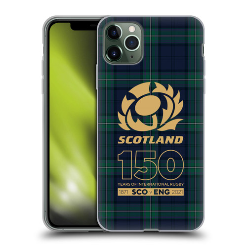 Scotland Rugby 150th Anniversary Tartan Soft Gel Case for Apple iPhone 11 Pro Max