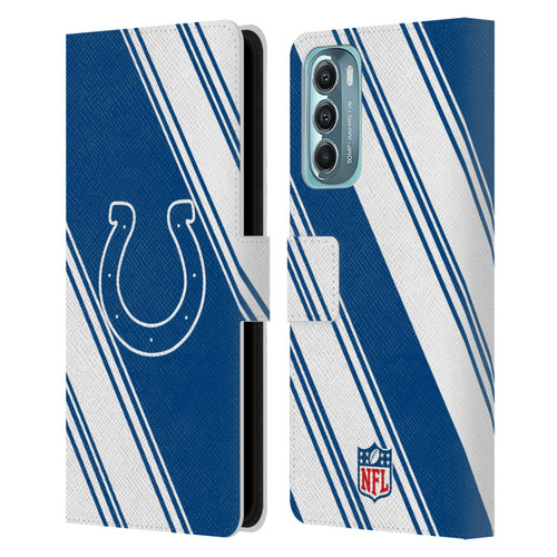NFL Indianapolis Colts Artwork Stripes Leather Book Wallet Case Cover For Motorola Moto G Stylus 5G (2022)