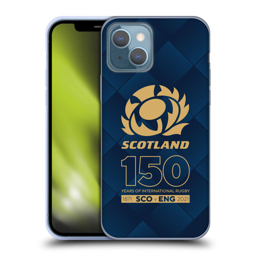 Scotland Rugby 150th Anniversary Halftone Soft Gel Case for Apple iPhone 13