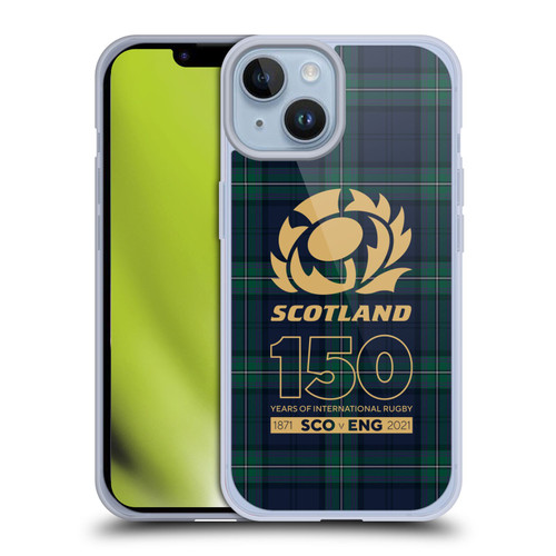 Scotland Rugby 150th Anniversary Tartan Soft Gel Case for Apple iPhone 14