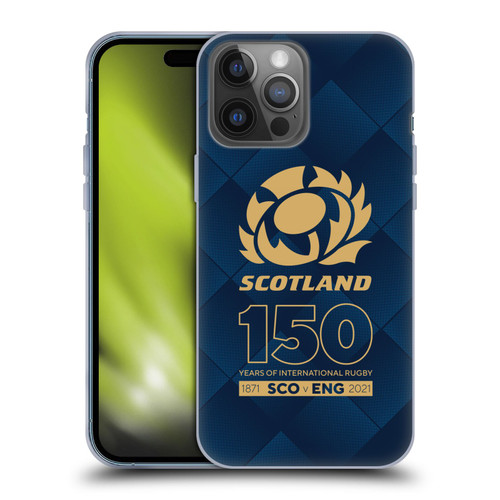 Scotland Rugby 150th Anniversary Halftone Soft Gel Case for Apple iPhone 14 Pro Max