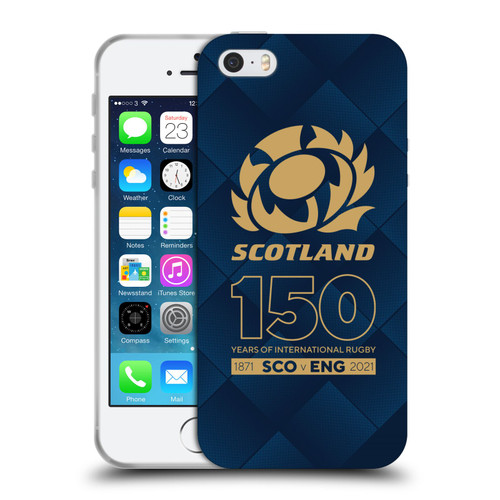 Scotland Rugby 150th Anniversary Halftone Soft Gel Case for Apple iPhone 5 / 5s / iPhone SE 2016