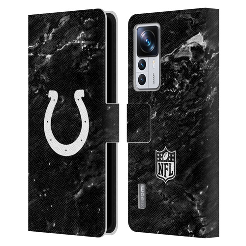 NFL Indianapolis Colts Artwork Marble Leather Book Wallet Case Cover For Xiaomi 12T Pro