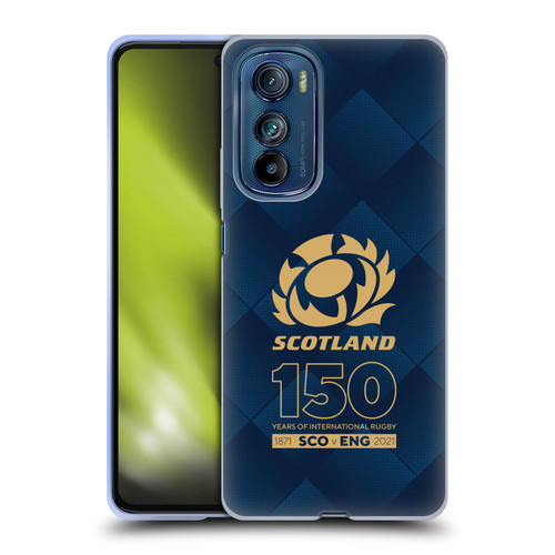Scotland Rugby 150th Anniversary Halftone Soft Gel Case for Motorola Edge 30