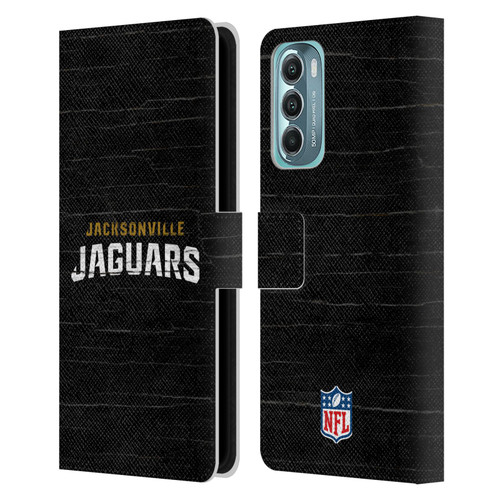 NFL Jacksonville Jaguars Logo Distressed Look Leather Book Wallet Case Cover For Motorola Moto G Stylus 5G (2022)