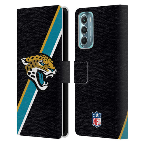 NFL Jacksonville Jaguars Logo Stripes Leather Book Wallet Case Cover For Motorola Moto G Stylus 5G (2022)