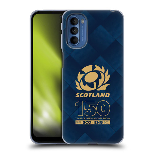 Scotland Rugby 150th Anniversary Halftone Soft Gel Case for Motorola Moto G41