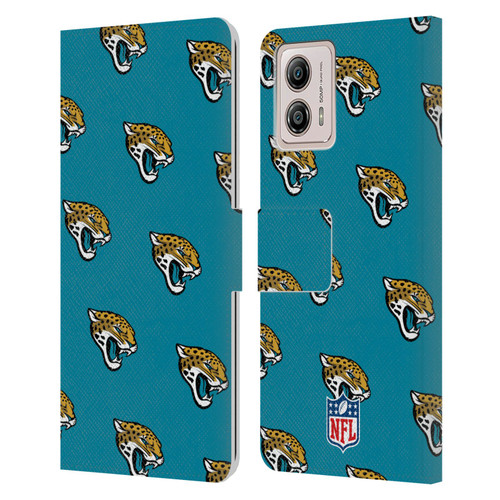 NFL Jacksonville Jaguars Artwork Patterns Leather Book Wallet Case Cover For Motorola Moto G53 5G