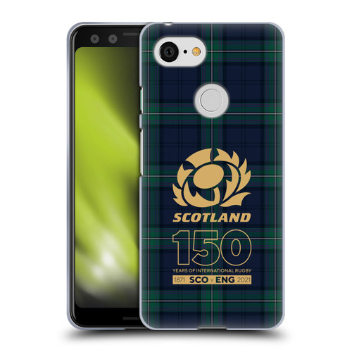 Scotland Rugby 150th Anniversary Tartan Soft Gel Case for Google Pixel 3