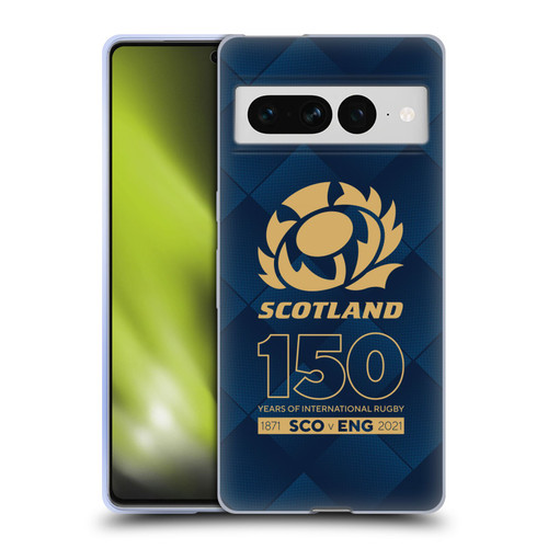 Scotland Rugby 150th Anniversary Halftone Soft Gel Case for Google Pixel 7 Pro