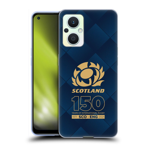 Scotland Rugby 150th Anniversary Halftone Soft Gel Case for OPPO Reno8 Lite