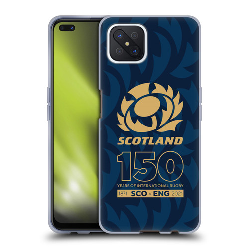 Scotland Rugby 150th Anniversary Thistle Soft Gel Case for OPPO Reno4 Z 5G