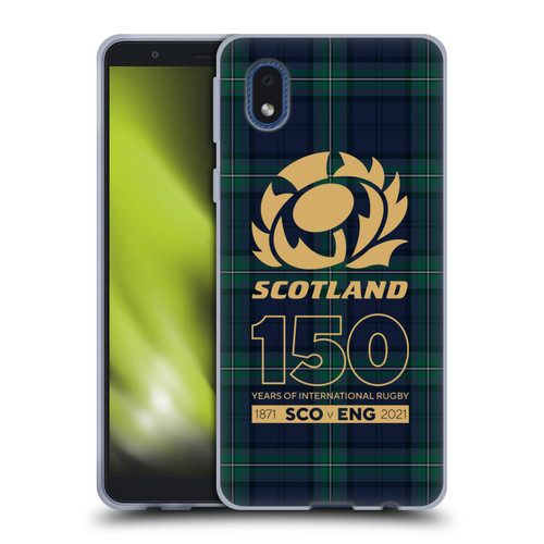 Scotland Rugby 150th Anniversary Tartan Soft Gel Case for Samsung Galaxy A01 Core (2020)