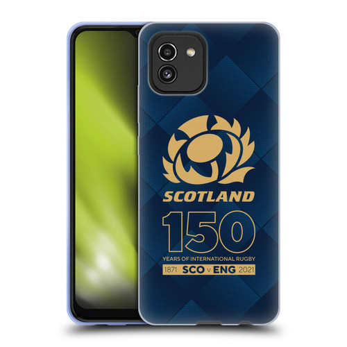 Scotland Rugby 150th Anniversary Halftone Soft Gel Case for Samsung Galaxy A03 (2021)