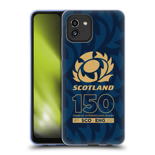 Scotland Rugby 150th Anniversary Thistle Soft Gel Case for Samsung Galaxy A03 (2021)