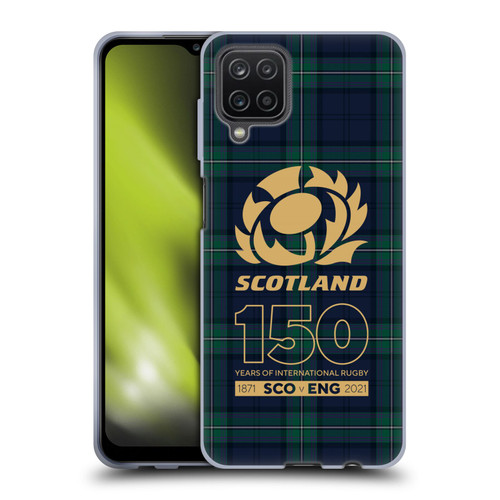 Scotland Rugby 150th Anniversary Tartan Soft Gel Case for Samsung Galaxy A12 (2020)