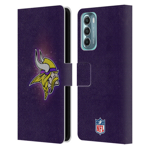 NFL Minnesota Vikings Artwork LED Leather Book Wallet Case Cover For Motorola Moto G Stylus 5G (2022)