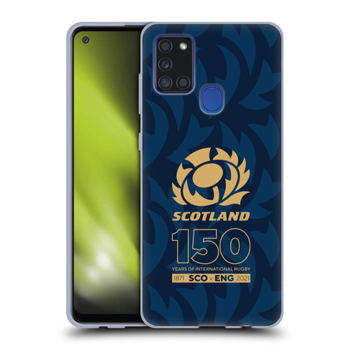 Scotland Rugby 150th Anniversary Thistle Soft Gel Case for Samsung Galaxy A21s (2020)