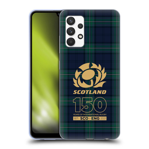 Scotland Rugby 150th Anniversary Tartan Soft Gel Case for Samsung Galaxy A32 (2021)