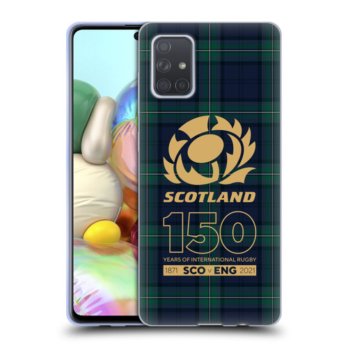 Scotland Rugby 150th Anniversary Tartan Soft Gel Case for Samsung Galaxy A71 (2019)